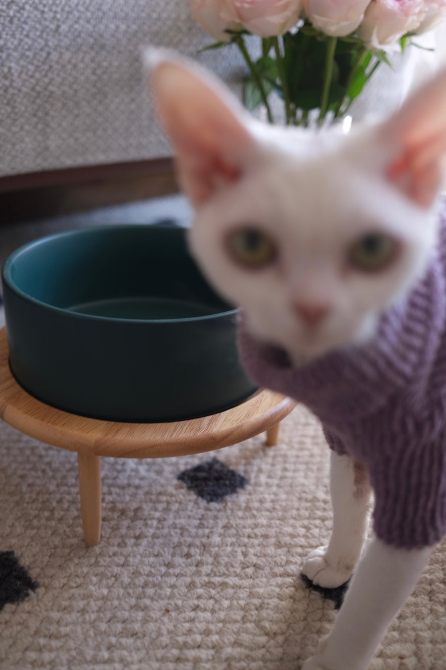 Sophie's Classic Pet Bowl - Tripod Haven (Milk White)