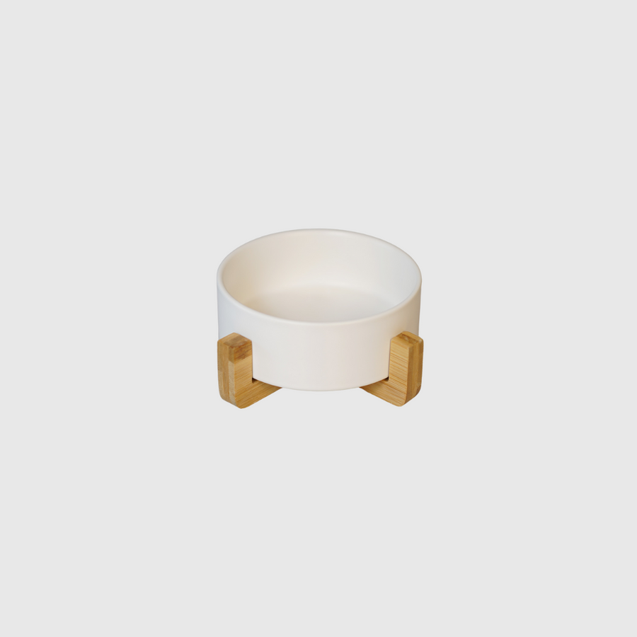 Sophie's Classic Pet Bowl - Bamboo Embrace (Milk White)