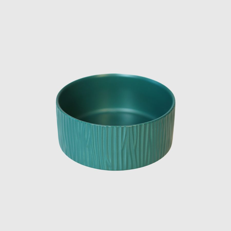 Sophie's Classic Pet Bowl - Rhythmic Lines (Forest Green)